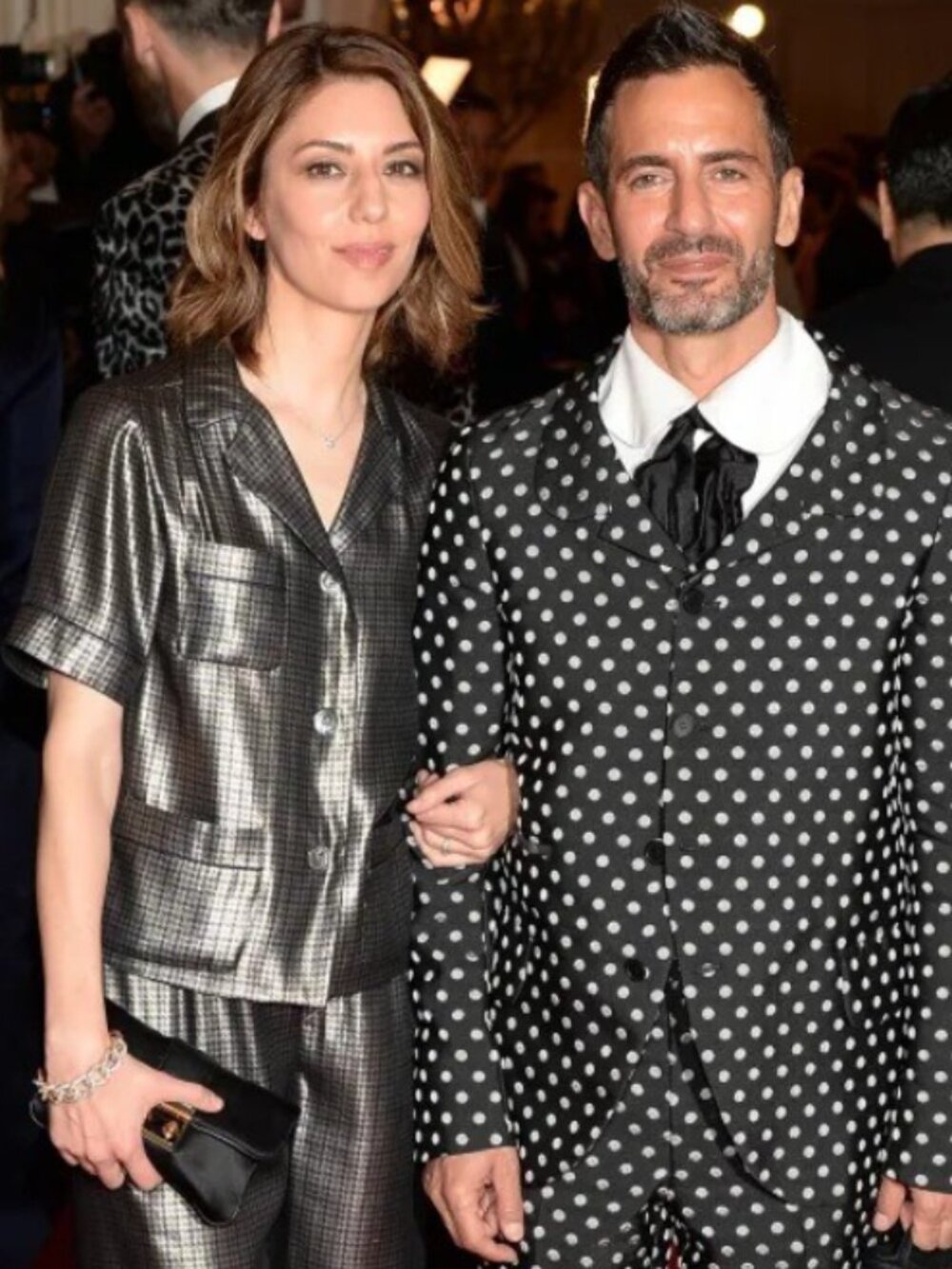 🌟 MARC JACOBS 🌟 RUNWAY PAJAMA GOLD HOUNDSTOOTH SILK BLOUSE BROWN 4